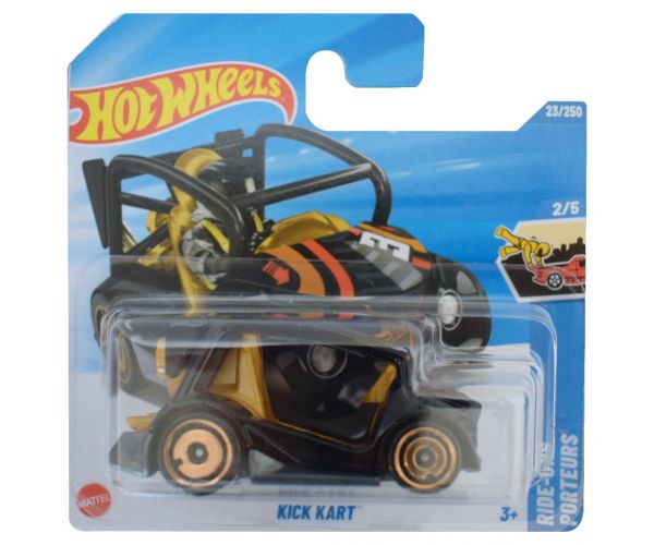 Hot Wheels: Kick Kart fekete kisautó 1/64 - Mattel