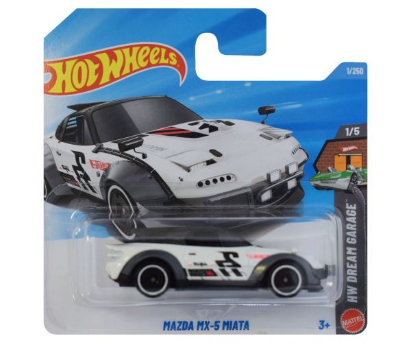 Hot Wheels: Mazda MX-5 Miata fehér kisautó 1/64 - Mattel