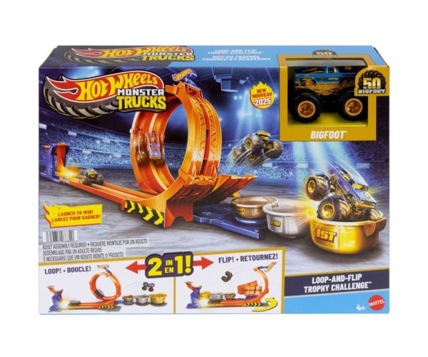 Hot Wheels Monster Trucks: 50. évfordulós Bigfoot hurokpálya - Mattel