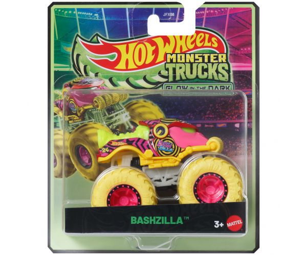 Hot Wheels Monster Trucks: Bashzilla sötétben világító kisautó 1/64 – Mattel