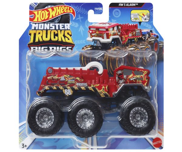 Hot Wheels Monster Trucks: Big Rigs HW 5 Alarm hatkerekű járgány 1:64 - Mattel