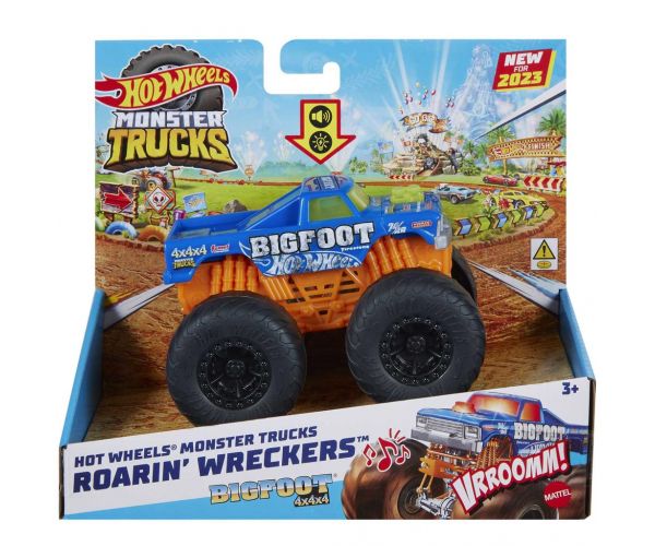 Hot Wheels Monster Trucks: Bigfoot 4x4x4 monster autó fény és hangeffektekkel 1/43 - Mattel