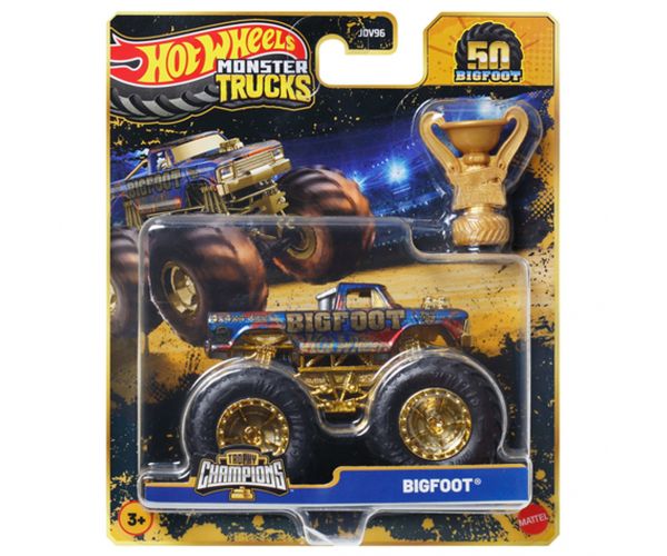Hot Wheels Monster Trucks: Bigfoot bajnok kisautó serleggel 1/64 - Mattel
