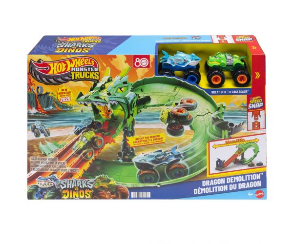 Hot Wheels Monster Trucks: Sárkányfutam pályaszett - Mattel