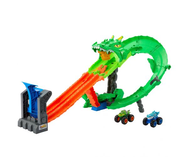 Hot Wheels Monster Trucks: Sárkányfutam pályaszett - Mattel