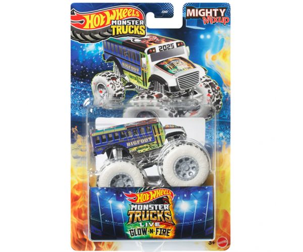 Hot Wheels Monster Trucks: Glow-n-Fire Live kisautó 1/64 - Mattel