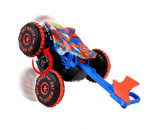 Hot Wheels Monster Trucks: Mega Tiger Shark RC távirányítós autó - Mattel