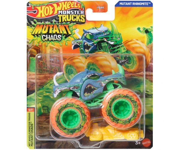 Hot Wheels Monster Trucks: Mutant Chaos Rhinomite monster kisautó 1/64 - Mattel