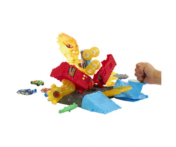 Hot Wheels: Monster Trucks Power Smashers tűzszörny pályaszett - Mattel