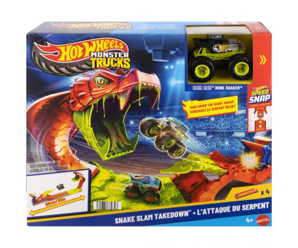Hot Wheels Monster Trucks: Kígyómarás pályaszett - Mattel