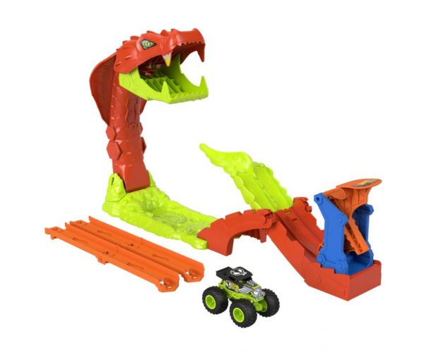 Hot Wheels Monster Trucks: Kígyómarás pályaszett - Mattel
