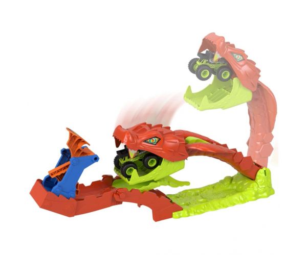 Hot Wheels Monster Trucks: Kígyómarás pályaszett - Mattel