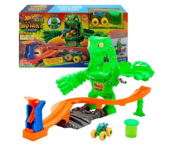 Hot Wheels Monster Trucks Slimeszörny Káosz Pályaszett - Mattel