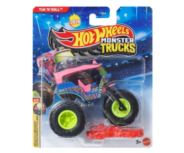Hot Wheels Monster Trucks: Tuk ’N’ Roll monster kisautó 1/64 – Mattel