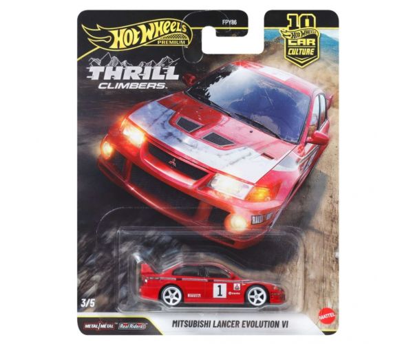 Hot Wheels Premium: Cool-túra Mitsubishi Lancer Evolution VI kisautó 1/64 - Mattel