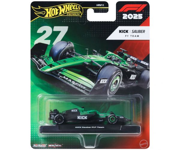 Hot Wheels Premium: KICK Sauber F1 Team #27 Formula 1 kisautó 1/64 - Mattel