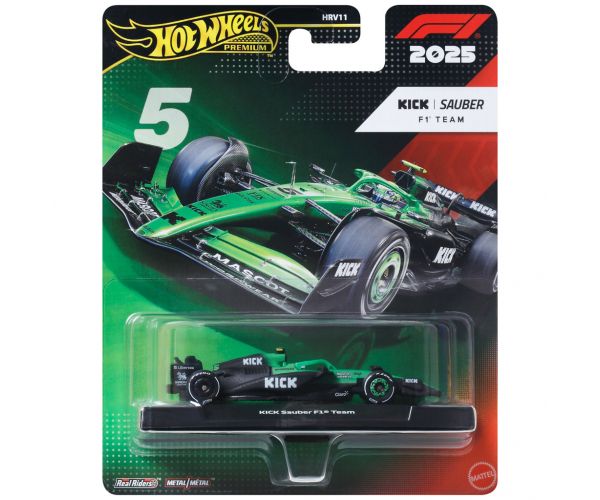 Hot Wheels Premium: KICK Sauber F1 Team #5 Formula 1 kisautó 1/64 - Mattel