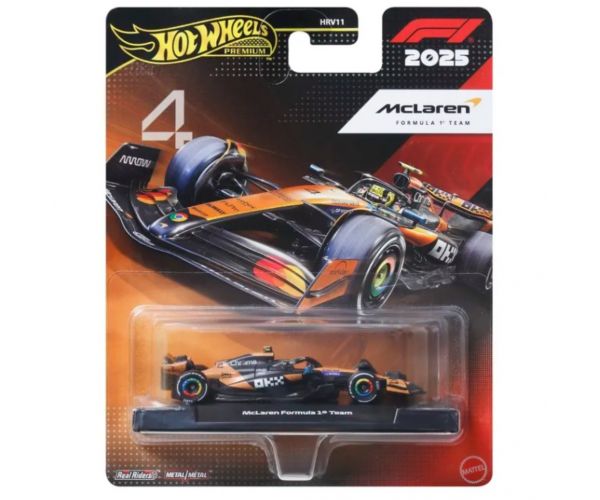 Hot Wheels Premium: McLaren Formula 1 team No.:4 kisautó 1/64 - Mattel