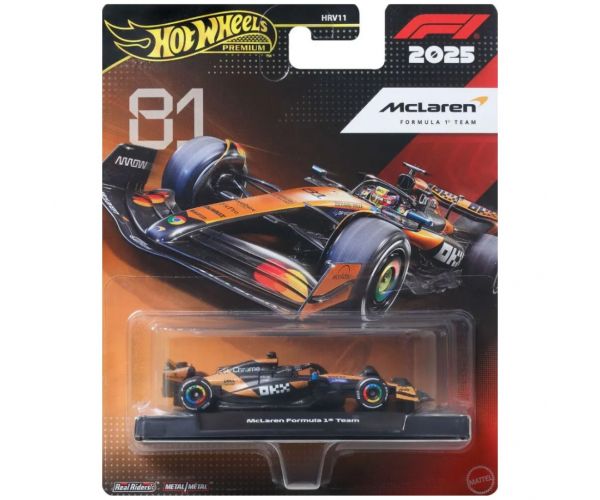 Hot Wheels Premium: McLaren Formula 1 team No.:81 kisautó 1/64 - Mattel
