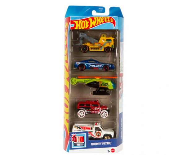 Hot Wheels: Priority Patrol járművek 5db-os szett - Mattel