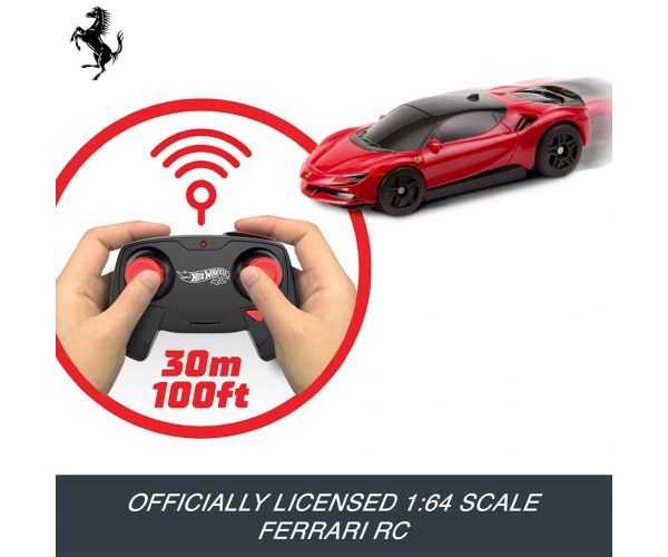 Hot Wheels: RC Ferrari távirányítós kisautó 1/64 - Mattel