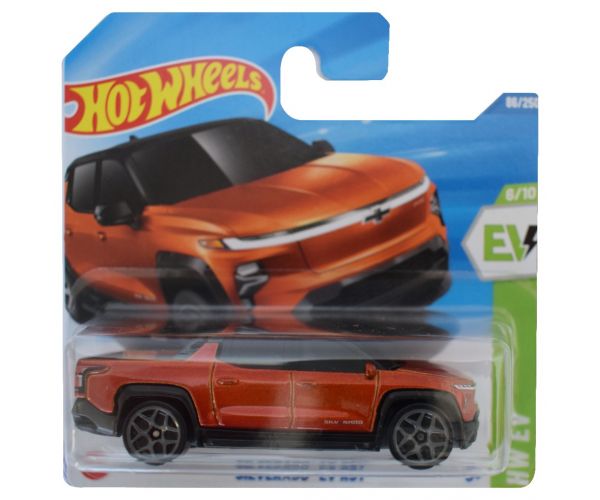 Hot Wheels: Silverado EV RST narancssárga kisautó 1/64 - Mattel