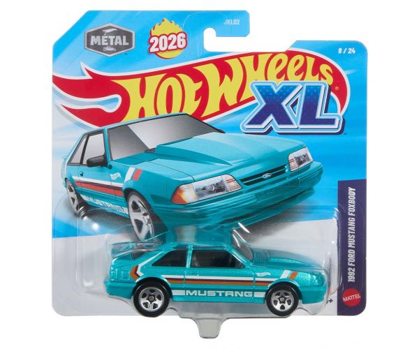 Hot Wheels XL: 1992 Ford Mustang Foxbody kisautó 1/43 – Mattel
