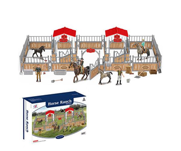 Horse Ranch prémium lovarda kezdőszett figurákkal, karámmal és kiegészítőkkel