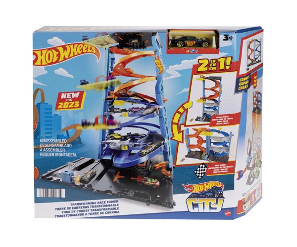 Hot Wheels City: 2 az 1-ben versenytorony játékszett - Mattel