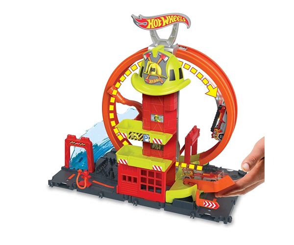 Hot Wheels City: Tűzoltóállomás játékszett - Mattel