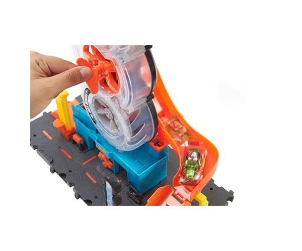 Hot Wheels: City Tripla kerekes gumiszerviz játékszett - Mattel