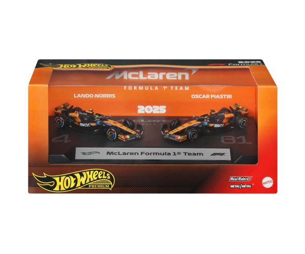 Hot Wheels F1 Kisautó 2-es Csomag - McLaren: Norris + Piastri - Mattel