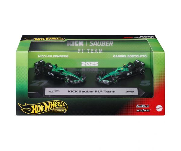 Hot Wheels F1 Kisautó 2-es Csomag - Sauber: Hulkenberg + Bortoleto - Mattel