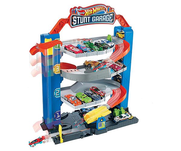 Hot Wheels Kaszkadőrgarázs pályaszett kisautóval - Mattel