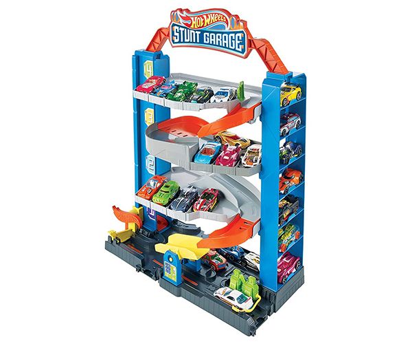 Hot Wheels Kaszkadőrgarázs pályaszett kisautóval - Mattel