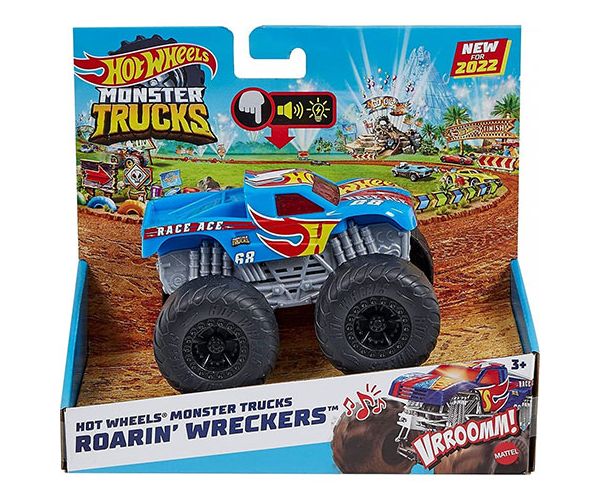 Hot Wheels Monster Trucks Race Ace járgány fényekkel és hangokkal