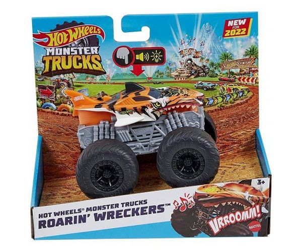 Hot Wheels Monster Trucks Tiger Shark járgány fényekkel és hangokkal 1/43 - Mattel