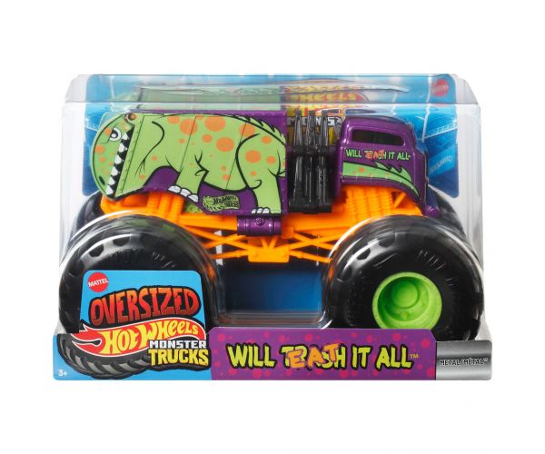 Hot Wheels Monster Trucks: Will Eat it all monster autó 1/24 – Mattel