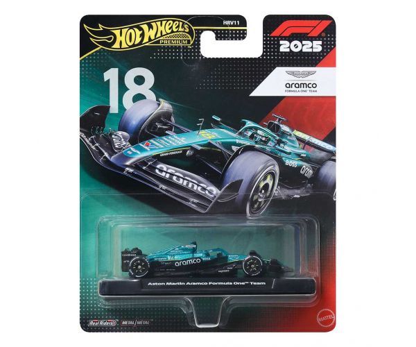 Hot Wheels Premium: Lance Stroll Aston Martin #18 Formula 1 kisautó 1/64 - Mattel
