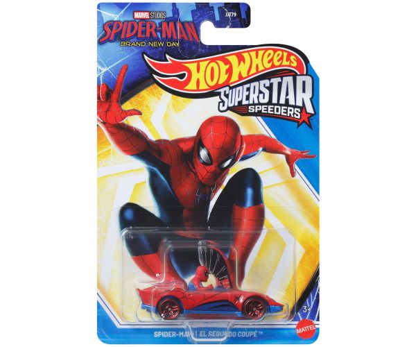 Hot Wheels: Superstar Speeders Pókember El Segundo Coupé kisautó 1/64 - Mattel