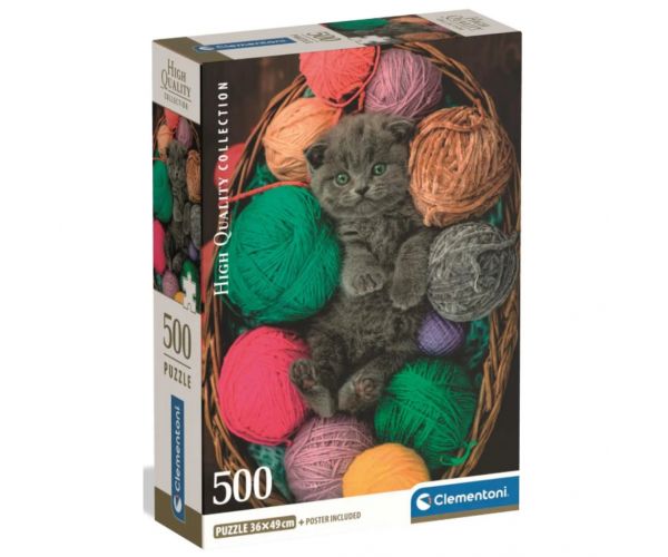 HQC Fluffy Kitten puzzle 500 db-os - Clementoni