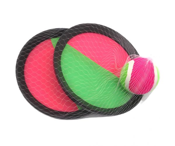 Catch ball ügyességi játék zöld-rózsaszín színekben