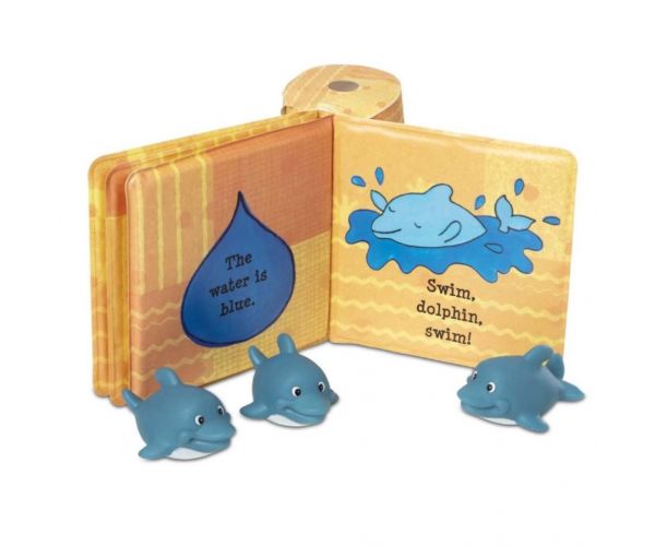 Fürdőjáték: Vízálló könyv, bébi delfinek - Melissa & Doug