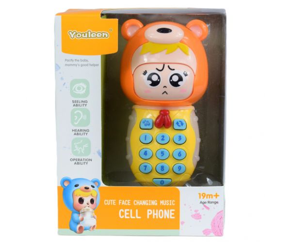 Mókás bébi telefon kétféle változatban hanggal és fénnyel