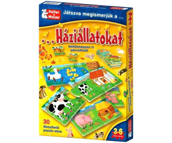 Játszva megismerjük a háziállatokat társasjáték