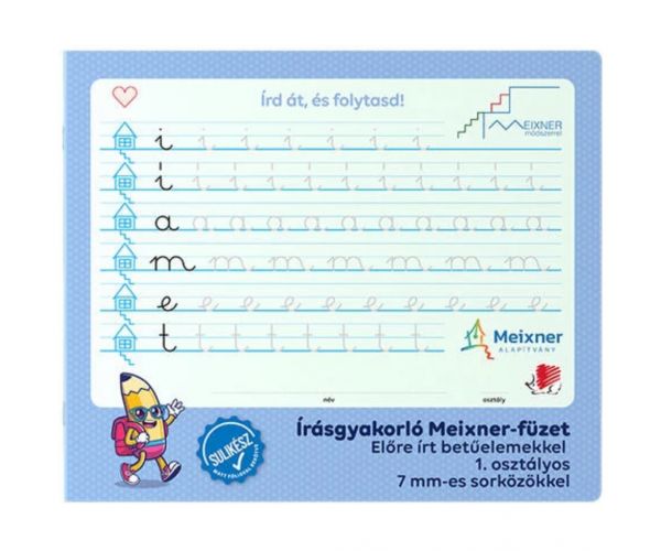 ICO: Süni Írásgyakorló Meixner-füzet előre írt betűelemekkel 1. osztályos 7mm sorközökkel