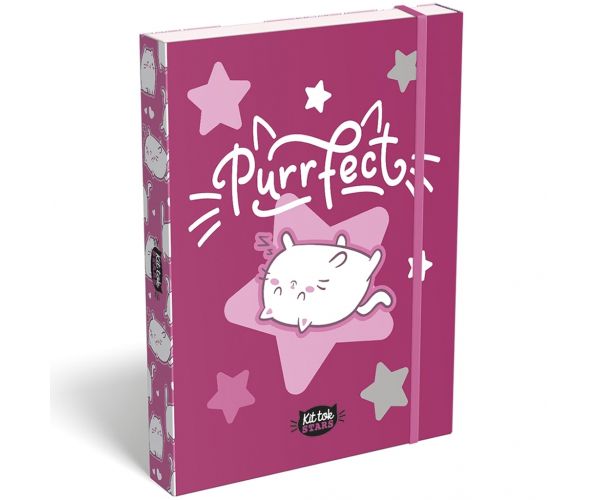 ICO: Lizzysuli Kittok stars cicás gumis füzetbox A/5