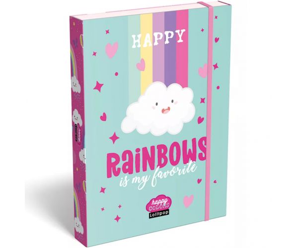 ICO: Lizzysuli Lollipop Rainbow gumis füzetbox A/5