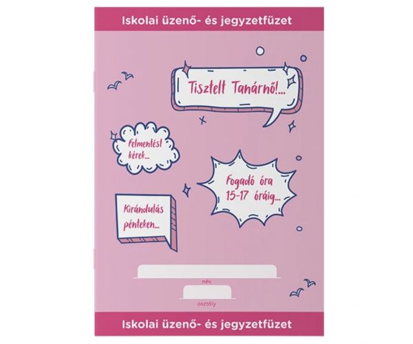 ICO: Pink Üzenő- és jegyzetfüzet A5 32 lapos