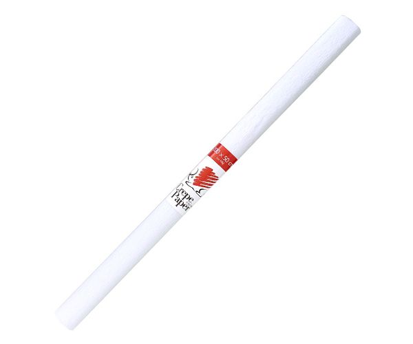 ICO: Süni krepp papír fehér színben 200x50cm